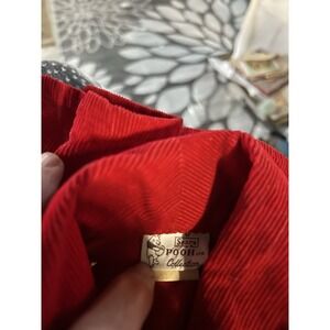 Vintage Winnie The Pooh Red Corduroy Robe, Size 5/6 Sears No Belt